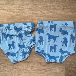 Twin Dog Kate Quinn Bummies 6-12 Mon EUC